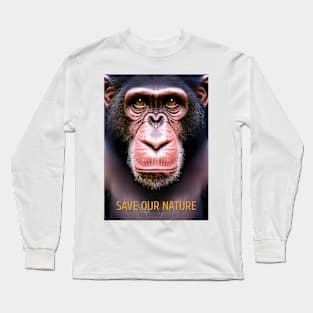 Save the Nature - Chimpanzee Long Sleeve T-Shirt